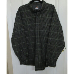 Ridgecut Toughwear Mens Flannel Plaid Heavyweight Workwear Button Down Shirt NWT